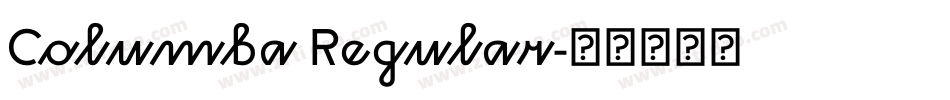Columba Regular字体转换